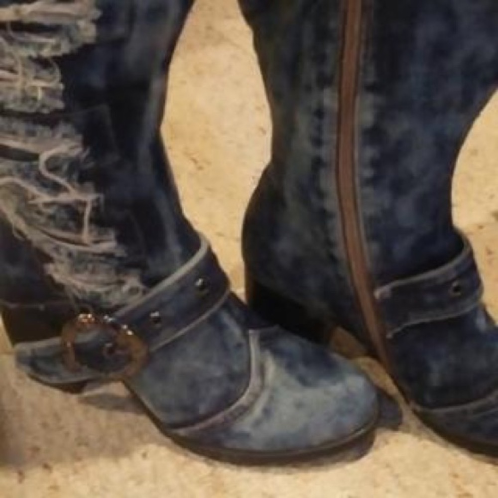 Jean Boots Never Worn. Size 39.  In between 8 an 9.  I'm a 9. 50.00. New.